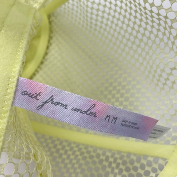 UO Out From Under Modern Love Overdrive Fishnet Mesh Neon Green Corset - Picture 4 of 7